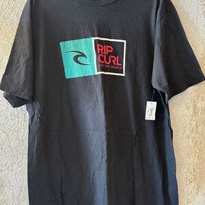 Rip Curl Black and Teal Graphic Tee